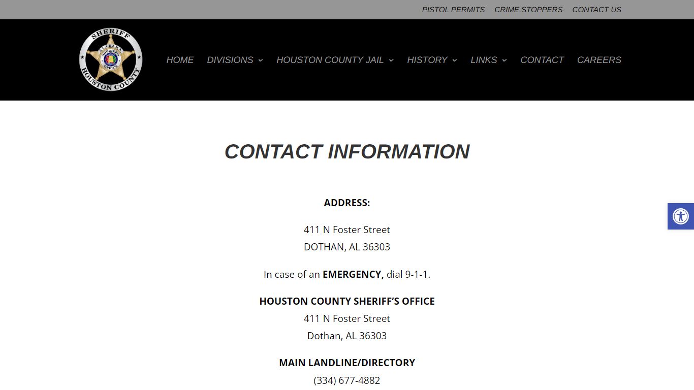 Contact - Houston County Sheriff's Office